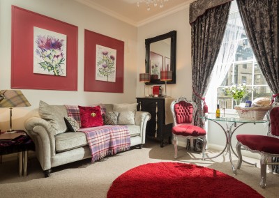Bonnie Bide Awa' rental flat living room, Edinburgh